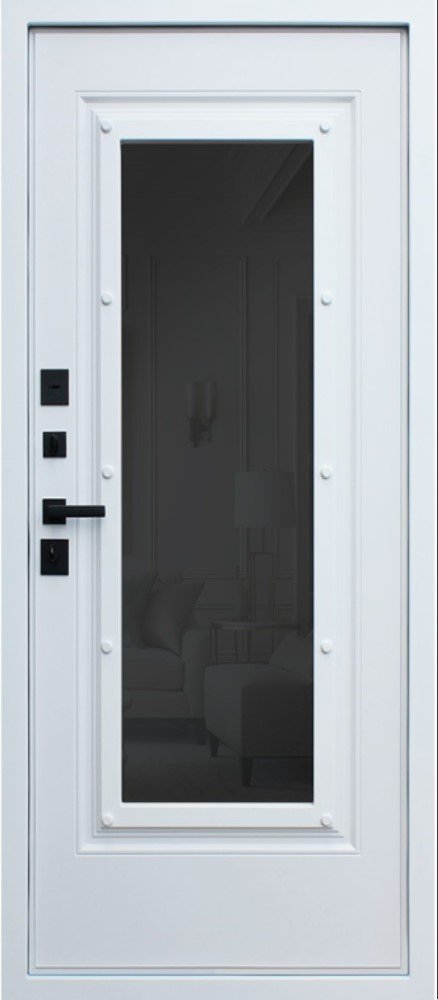 Товар Дверь Titanium с Окном и Английской Решеткой Терморазрыв 3К DIS007260